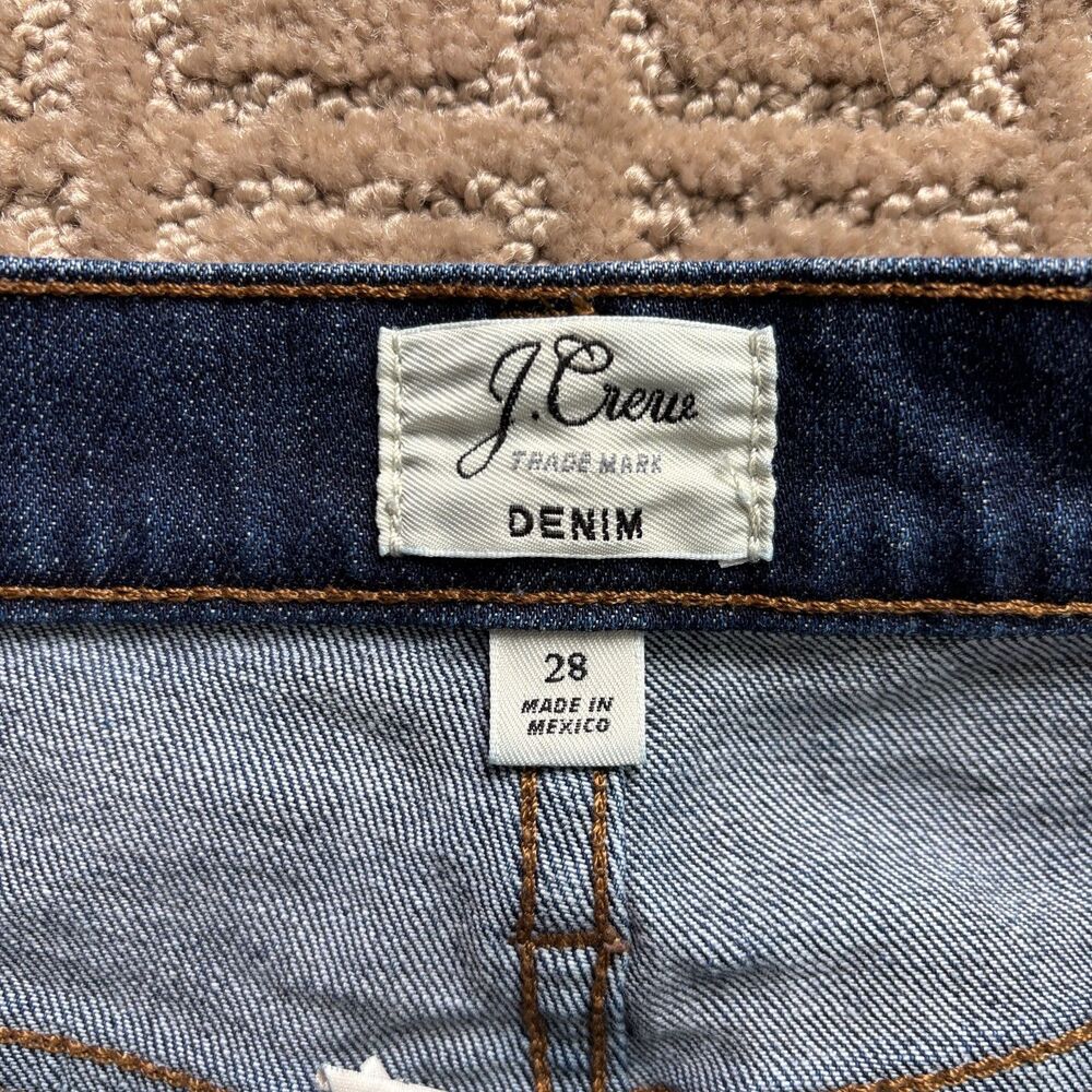 J Crew Patch Pocket Denim Jean Skirt Women's 28 Blue A Line Western Cowgirl Cute - Picture 3 of 7